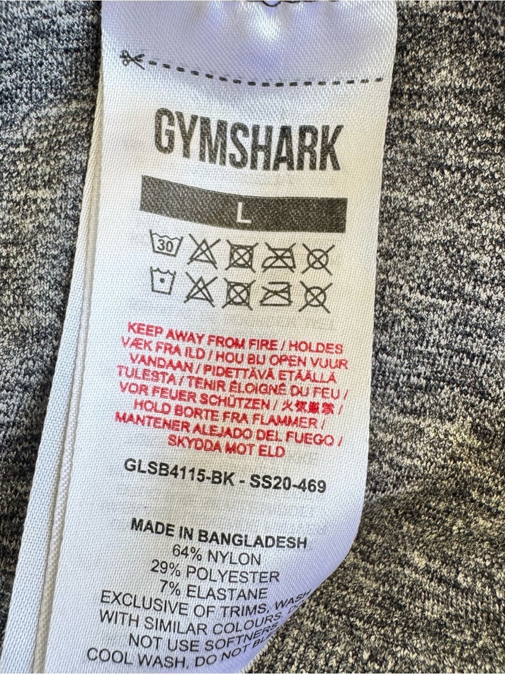 Gymshark Gray Strappy Racerback Sports Bra - Picture 2 of 5